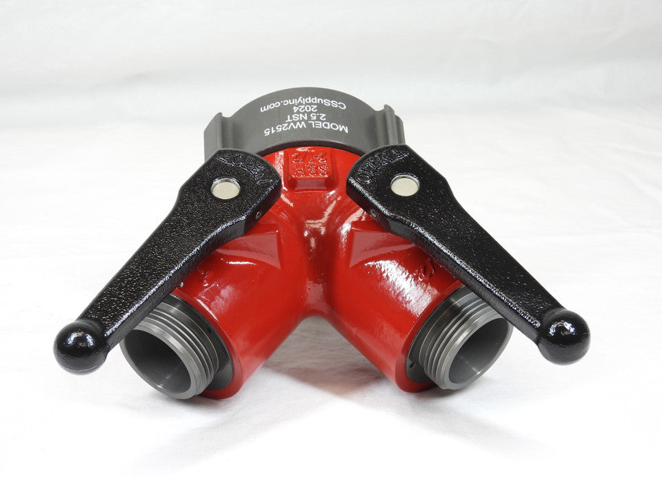 C & S Gated Fire Wye - 2.5" F.NST Swivel Inlet x (2) 1.5" M.NST Outlets