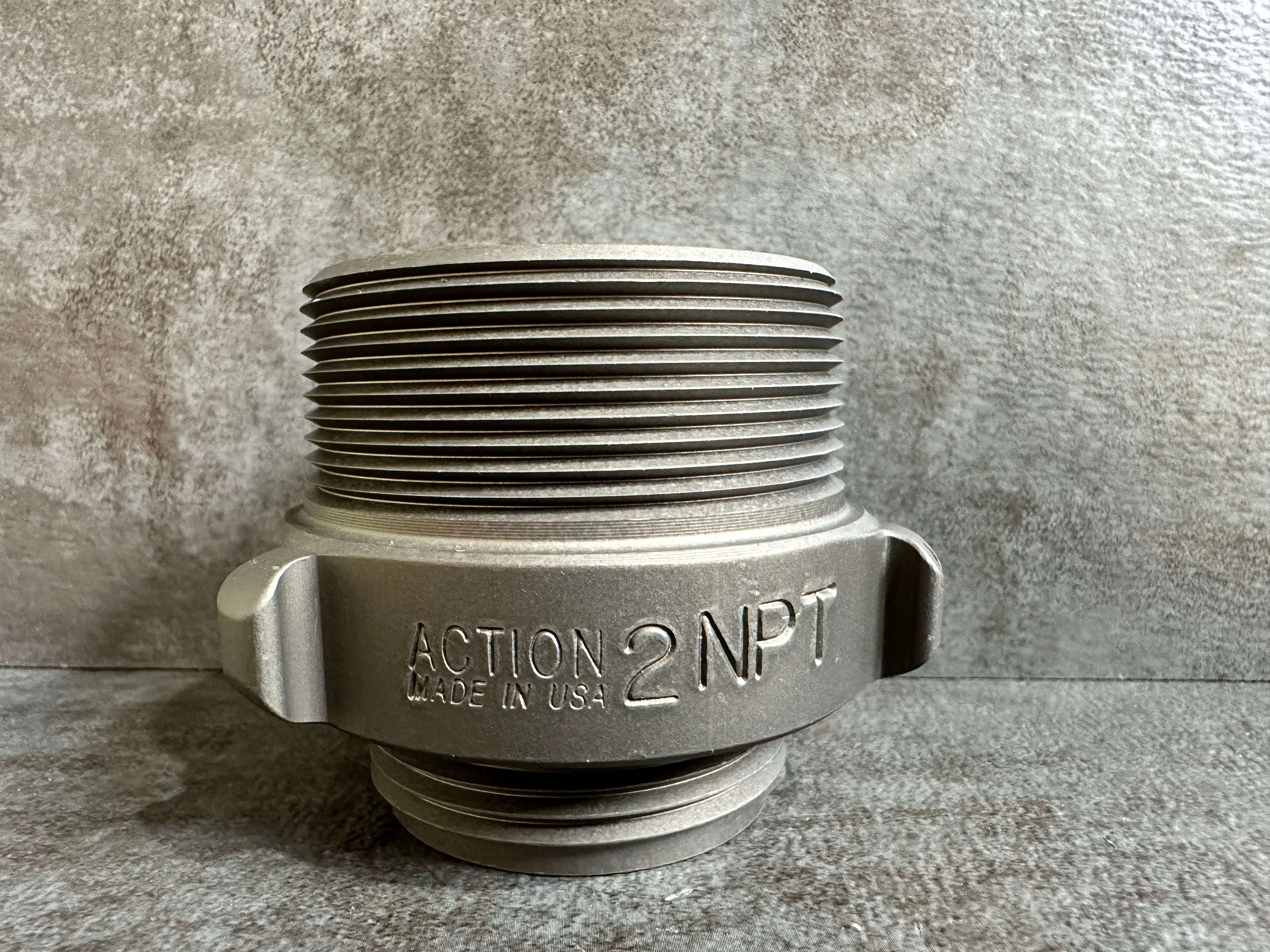 1.5" M.NST X 2" M.NPT ALUMINUM ROCKER LUG ADAPTER
