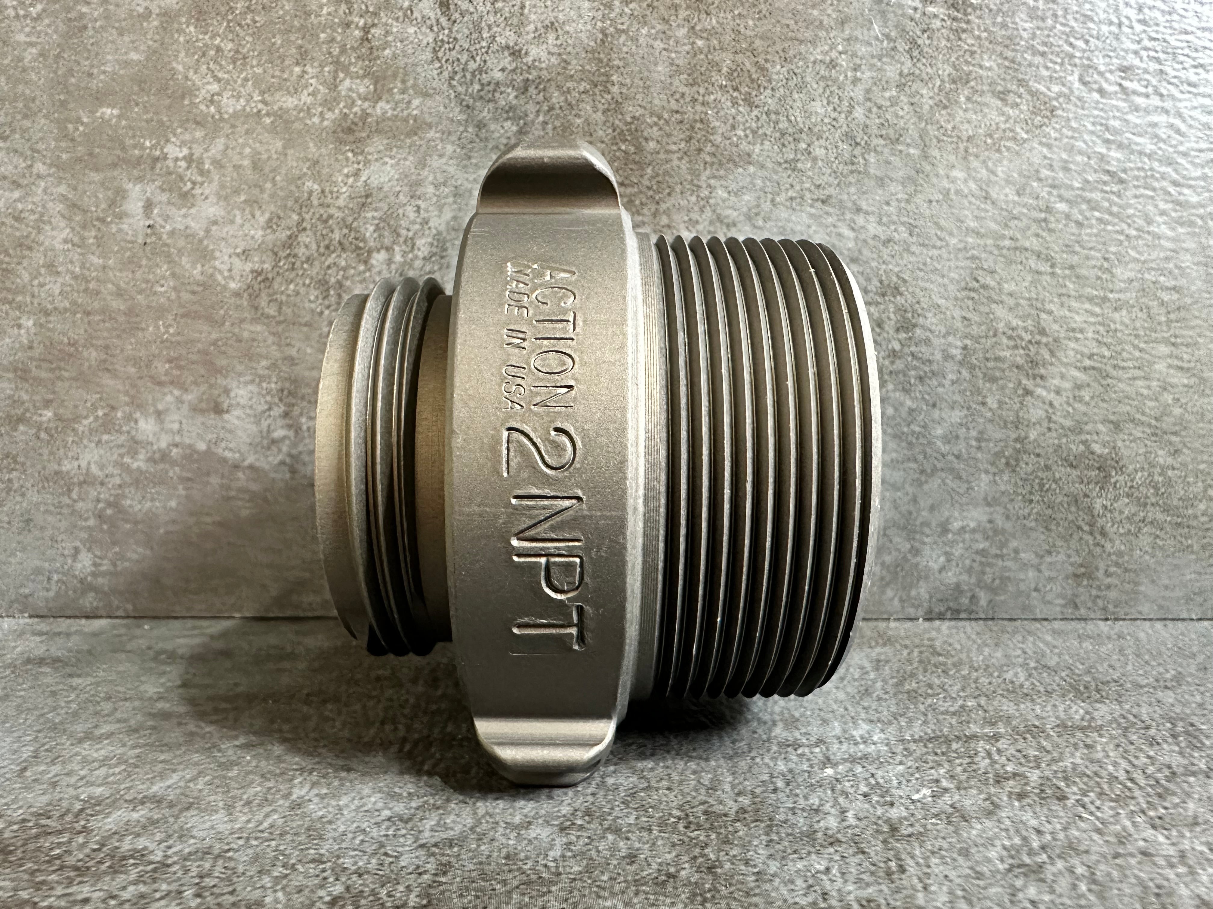 1.5" M.NST X 2" M.NPT ALUMINUM ROCKER LUG ADAPTER